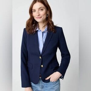 J. Crew Classic Navy Blazer with Gold Accents